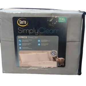 SERTA simply clean three piece sheet set